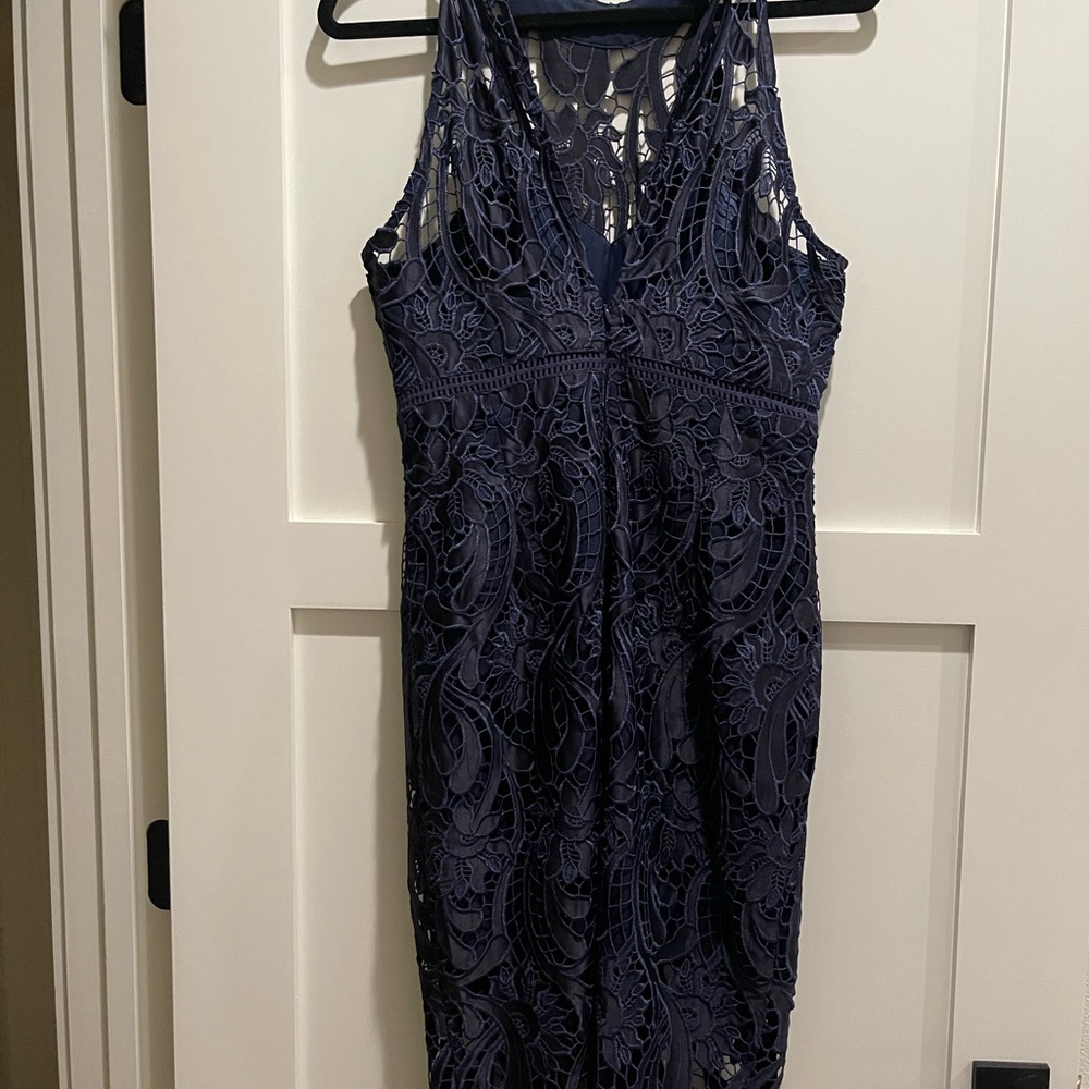 Bardot dress size M navy lace